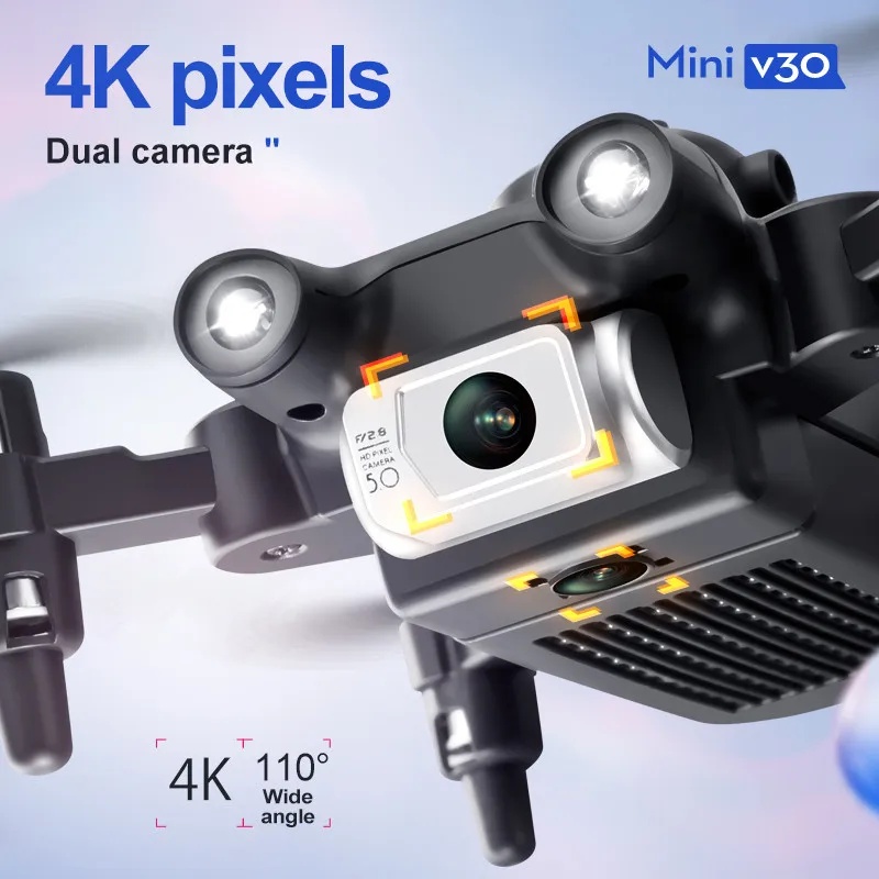 Mini V30 WiFi  With 4K HD Dual - Rc Helicopter Electric review and price